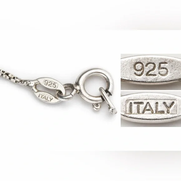 Taxco Sterling Puffy Heart Necklace 925 Italy Chain - Picture 4 of 4